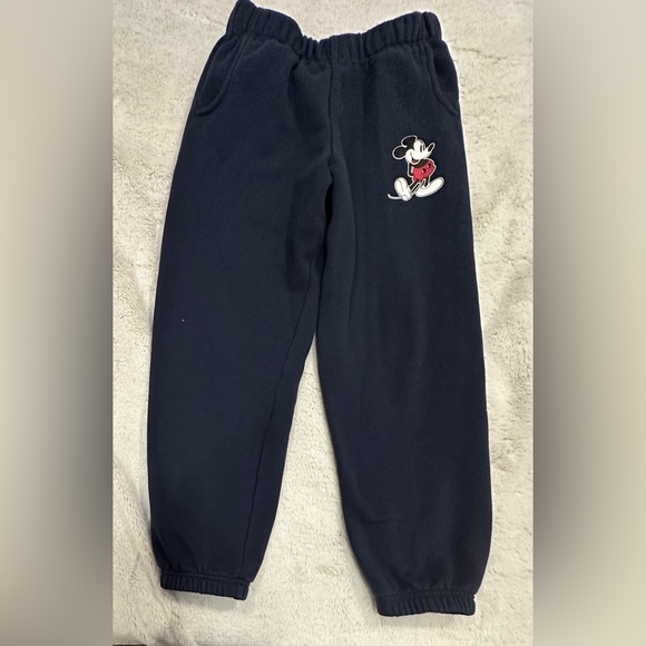 Disney Kids Navy Fleece Pants Size 13 - Picture 1 of 4